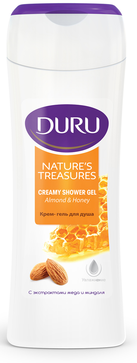 Duru Natures Treasures Гель для душа Мед/Миндаль 250мл8003206001 Duru Natures Treasures Гель для душа Мед/Миндаль 250мл8003206001Благодаря уникальному сочетанию миндального масла и меда, крем-гель для душа питает и увлажняет. Ваша кожа выглядит нежной и бархатистной.