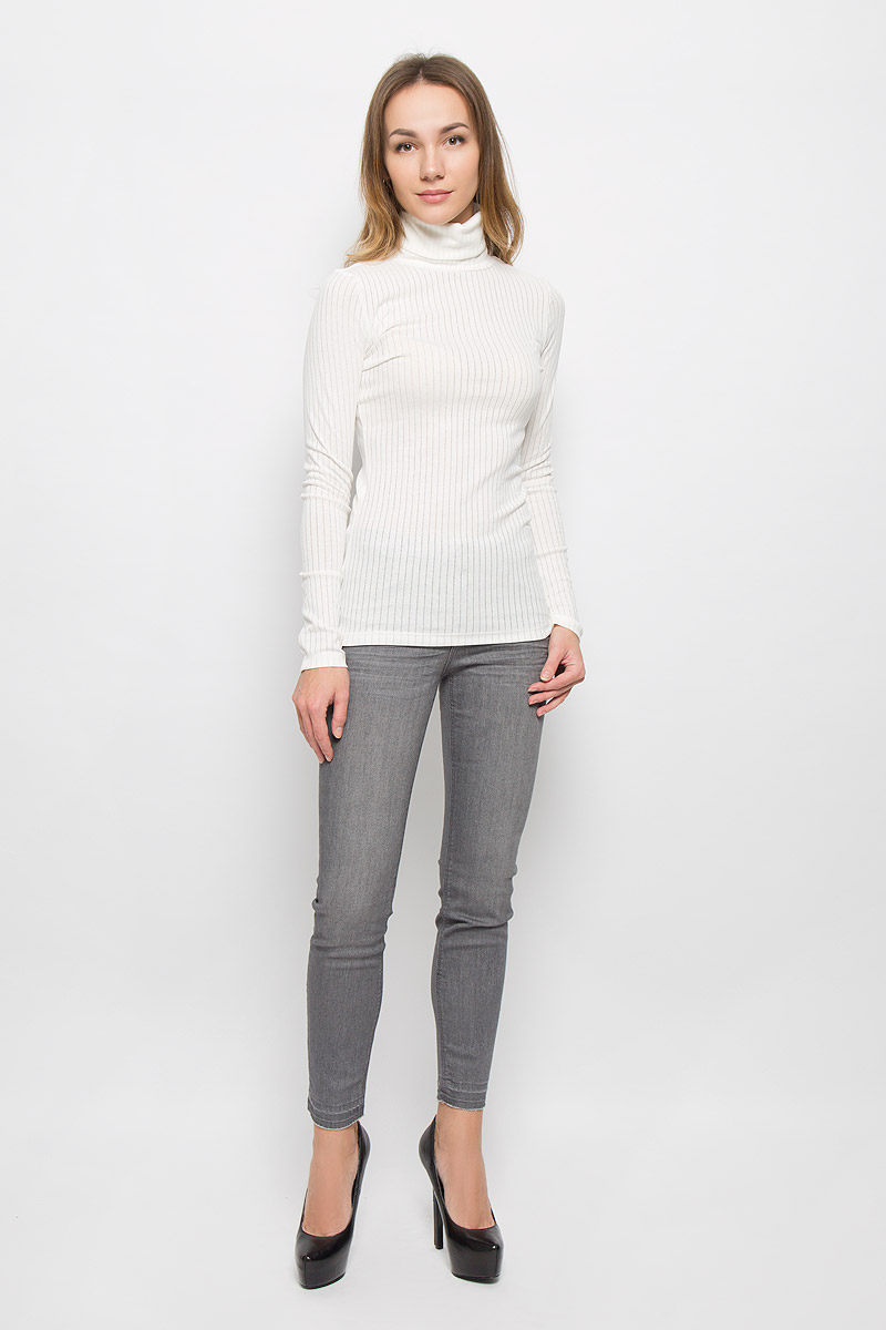 Водолазка женская Tom Tailor Denim, цвет: молочный. 1036295.00.71_8005. Размер M (46)1036295.00.71_8005 Водолазка женская Tom Tailor Denim, цвет: молочный. 1036295.00.71_8005. Размер M (46)1036295.00.71_8005Женская водолазка Tom Tailor Denim с длинными рукавами и воротником-гольф выполнена из хлопка с добавлением полиэстера и эластана. Изделие имеет оригинальную вязку с полупрозрачными тонкими полосками.