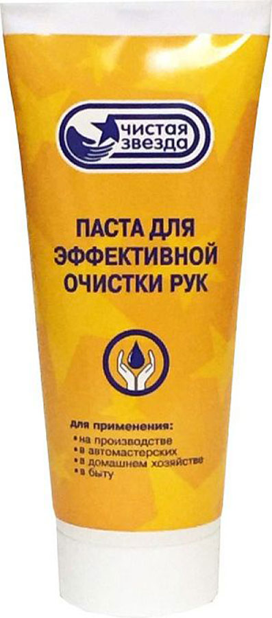 Паста для очистки рук Чистая звезда, 200 мл85080-8 Паста для очистки рук Чистая звезда, 200 мл85080-8Паста для очистки рук Чистая звезда - это нейтральное средство для эффективной очистки и удаления масла, жира, типографской краски, плиточного клея, битума, антикоррозийных материалов и других загрязнений с кожи рук. Обладает антисептическим действием, не сушит кожу рук и не вызывает аллергических реакций. Значительно экономичней мыла и других моющих средств. Способ применения: Возьмите 2-3 г средства, тщательно разотрите, смойте водой. Объем: 200 мл.