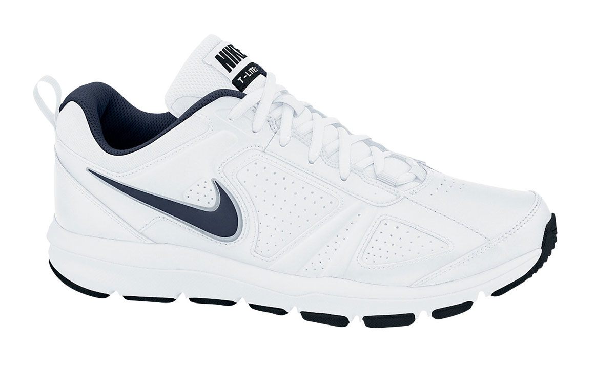 Кроссовки для фитнеса мужские Nike T-Lite Xi, цвет: белый, темно-синий. 616544-101. Размер 10 (43,5)