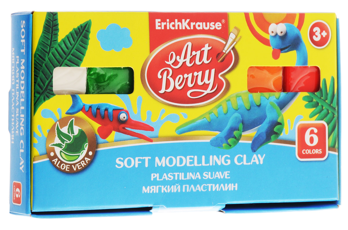 Erich Krause Пластилин мягкий ArtBerry 6 цветов 4178041780 Erich Krause Пластилин мягкий ArtBerry 6 цветов 4178041780Пластилин Erich Krause ArtBerry с Алоэ вера нежно заботится о коже ребенка в процессе лепки. Легко разминается, позволяет лепить самые мелкие предметы. Цветовая палитра классического пластилина содержит яркие насыщенные цвета, которые хорошо смешиваются между собой. Производится на основе безопасных компонентов. Сохраняет свою форму, не застывает на воздухе. В комплект входит пластиковый стек.