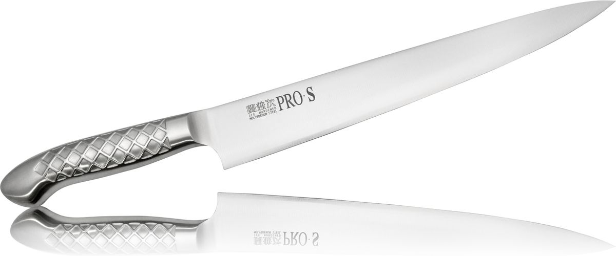 Нож для тонкой нарезки Kanetsugu Pro-S, 240 мм5009 Нож для тонкой нарезки Kanetsugu Pro-S, 240 мм5009Нож Kanetsugu Pro-S - профессиональный кухонный нож, выполненный из высококачественной нержавеющей стали, обладающей высокой твердостью и устойчивостью к коррозии. Эргономичный дизайн обеспечивает комфортное использование ножа в течение длительного времени.Правила эксплуатации: - Хранить нож следует в сухом месте. - После использования, промойте нож теплой водой и протрите насухо. - Оставление ножа в загрязненном состоянии может привести к образованию коррозии. Запрещается: - Мыть нож в посудомоечной машине. - Хранить ножи в одной емкости со столовыми приборами. - Резать на твердых поверхностях: каменных столешницах, керамических тарелках, акриловых досках. - Запрещается нецелевое использование ножа: вскрывать консервные банки, разрезать кости, скоблить твердые поверхности, резать замороженные продукты. Правка производится легкими движениями на водном камне или мусате. Заточка ножа - сложный технологический процесс, должен производиться профессионалом на специальном оборудовании. Услуга по заточке ножа предоставляется специалистами компании «Тоджиро». Уважаемые клиенты! В случае несоблюдения правил эксплуатации, нож не подлежит гарантийному обслуживанию.