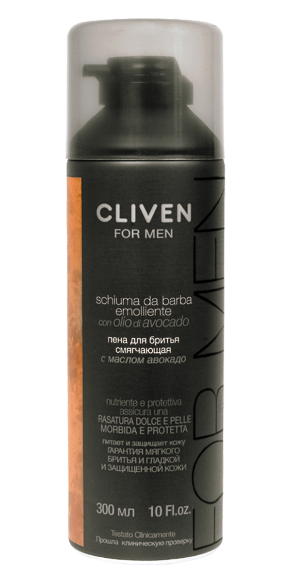 Cliven Пена для бритья смягчающая с маслом Авокадо 300мл7205 Cliven Пена для бритья смягчающая с маслом Авокадо 300мл7205Пена для бритья смягчающая с маслом Авокадо, которое содержит фитостиролы, лецитин и богато витаминами. Пена богата смягчающими веществами, обеспечивает тщательное бритье, предотвращает раздражение.