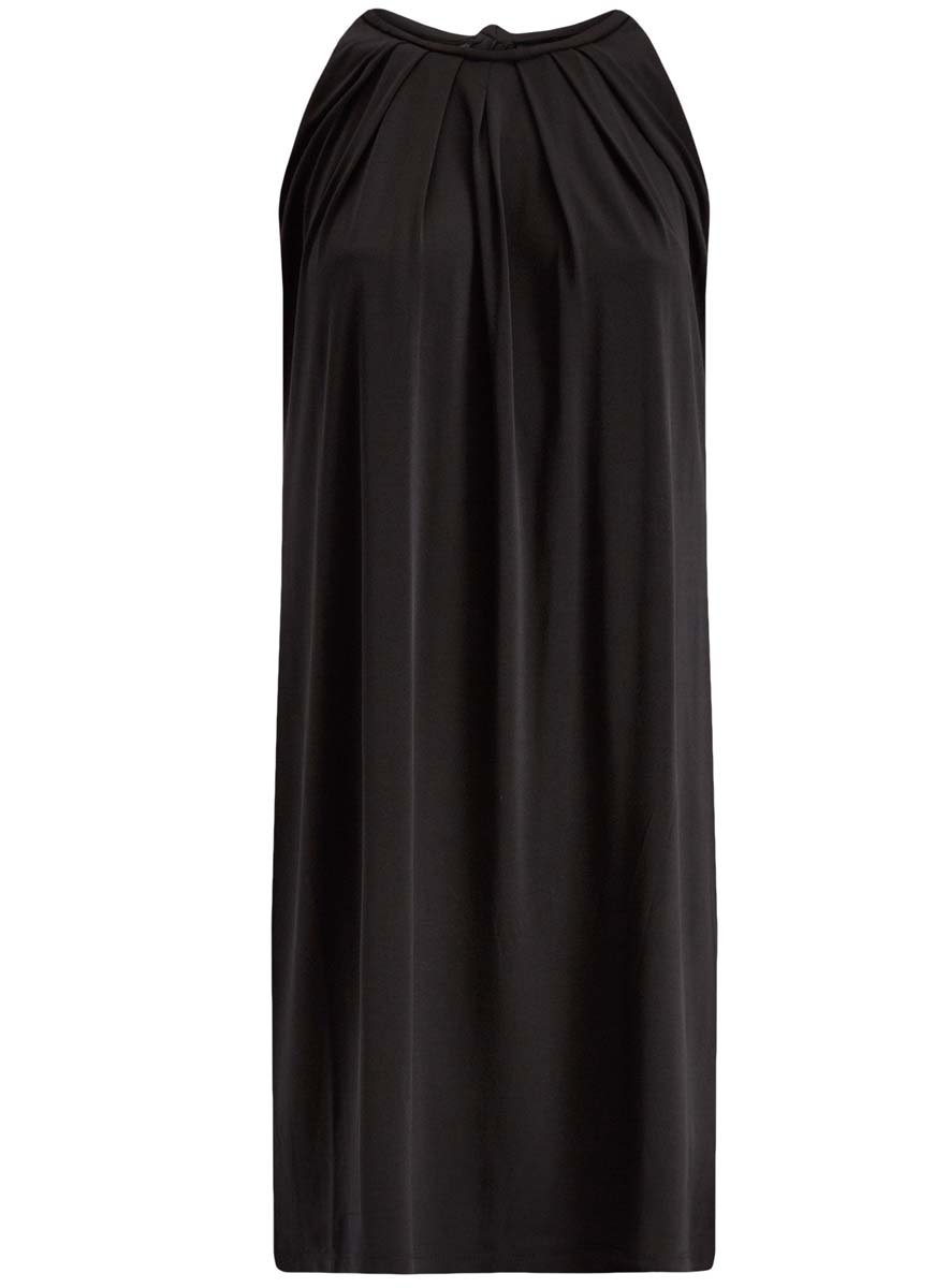 Платье oodji Collection, цвет: черный. 24005125/42788/2900N. Размер XS (42)24005125/42788/2900N Платье oodji Collection, цвет: черный. 24005125/42788/2900N. Размер XS (42)24005125/42788/2900NСтильное платье oodji Collection выполнено из полиэстера с добавлением полиуретана. Модель свободного кроя без рукавов сзади завязывается на завязки.