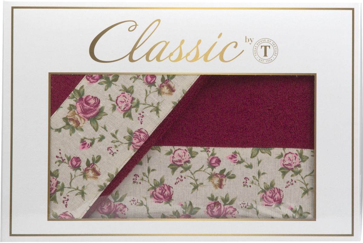 Набор полотенец Сlassic by Togas Адель, цвет: бордовый, 2 шт10.00.00.0924 Набор полотенец Сlassic by Togas Адель, цвет: бордовый, 2 шт10.00.00.0924Набор Сlassic by Togas Адель состоит из 2 полотенец, дополненных вставкой с цветочным принтом. Изделия выполнены из хлопка. Ткань полотенец обладает высокой плотностью и мягкостью, отличается высоким качеством и длительным сроком службы. Такой набор станет отличным вариантом для практичной и современной хозяйки.