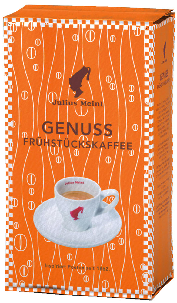 Julius Meinl Венский завтрак Наслаждение кофе молотый, 500 г55073 Julius Meinl Венский завтрак Наслаждение кофе молотый, 500 г55073Демократичный бленд традиционной венской обжарки. Отлично бодрит! Идеален для заваривания в френч-прессе или фильтровой кофеварке.