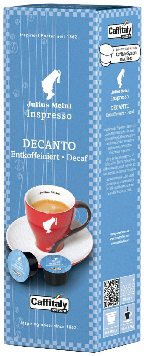 Julius Meinl Декаф без кофеина капсульный кофе, 10 шт82230 Julius Meinl Декаф без кофеина капсульный кофе, 10 шт82230Легкий непринужденный сбалансированный вкус с нотами чернослива и миндаля, нежное ванильное послевкусие.