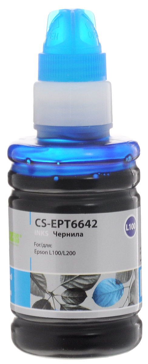 Cactus CS-EPT6642, Cyan чернила для Epson L100