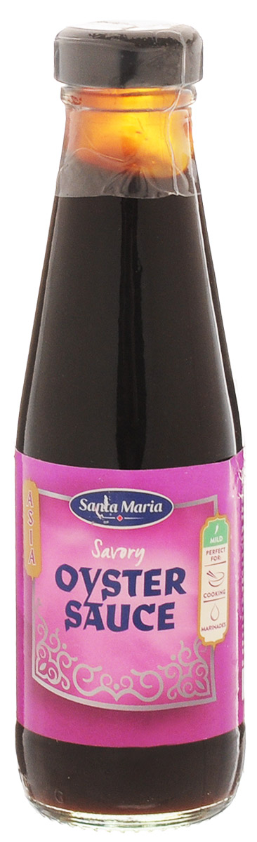 Santa Maria устричный соус, 200 мл3537 Santa Maria устричный соус, 200 мл3537Устричный соус Santa Maria имеет темно-коричневый цвет, специфический запах и чуть сладковато-соленый вкус. Соус придает особый вкус и аромат рыбным, овощным и вок-блюдам, а также является универсальной приправой для мясных блюд.Уважаемые клиенты! Обращаем ваше внимание на то, что упаковка может иметь несколько видов дизайна. Поставка осуществляется в зависимости от наличия на складе.