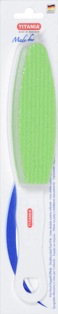 Titania Двусторонняя педикюрная терка, цвет: белый, зеленый