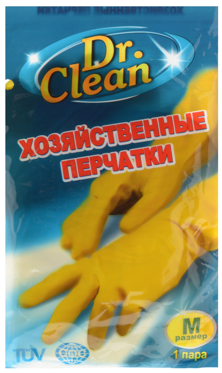 Перчатки хозяйственные Dr. Clean, цвет: желтый. Размер M45057 Перчатки хозяйственные Dr. Clean, цвет: желтый. Размер M45057Универсальные перчатки Dr. Clean произведены из высококачественного латекса, бесшовные, с рифленой поверхностью рабочих частей, которая позволяет удерживать мокрые предметы. Перчатки подходят для различных видов домашних работ. Изделия эластичны, хорошо облегают руку.