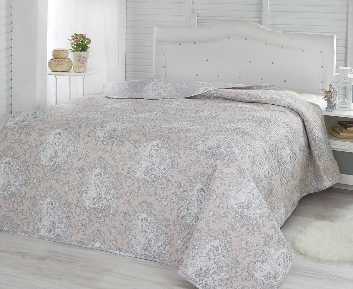 Покрывало Karna Modalin, стеганое, цвет: белый, персиковый, 160 х 220 см2085/CHAR004 Покрывало Karna Modalin, стеганое, цвет: белый, персиковый, 160 х 220 см2085/CHAR004Покрывало Karna Modalin изготовлено из 100% полиэстера. Полиэстер является синтетическим волокном. Ткань, полностью изготовленная из полиэстера, даже после увлажнения, очень быстро сохнет. Изделия из полиэстера практически не требовательны к уходу и обладают высокой устойчивостью к износу. Изделия из полиэстера не мнутся и легко стираются, после стирки очень быстро высыхают. Материал очень прочный, за время использования не растягивается и не садится. А так же обладает высокой влагонепроницаемостью.
