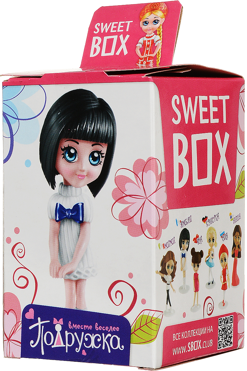 Sweet Box Подружка мармелад жевательный с игрушкой, 10 гУТ18238 Sweet Box Подружка мармелад жевательный с игрушкой, 10 гУТ18238Sweet Box (Сладкая коробочка) - коробочка со сладостями и игрушкой.Свитбоксы популярны среди детей и взрослых, коллекционирующих игрушки. Персонажи коллекций открывают удивительные миры, вовлекают в игру, дарят незабываемые впечатления.В коллекции 6 персонажей, а сама игрушка выполнены из качественного пластика. Пока не откроете коробочку - не узнаете какая игрушка вам попалась!Внимание! Игрушка предназначена для детей старше 3-х лет.