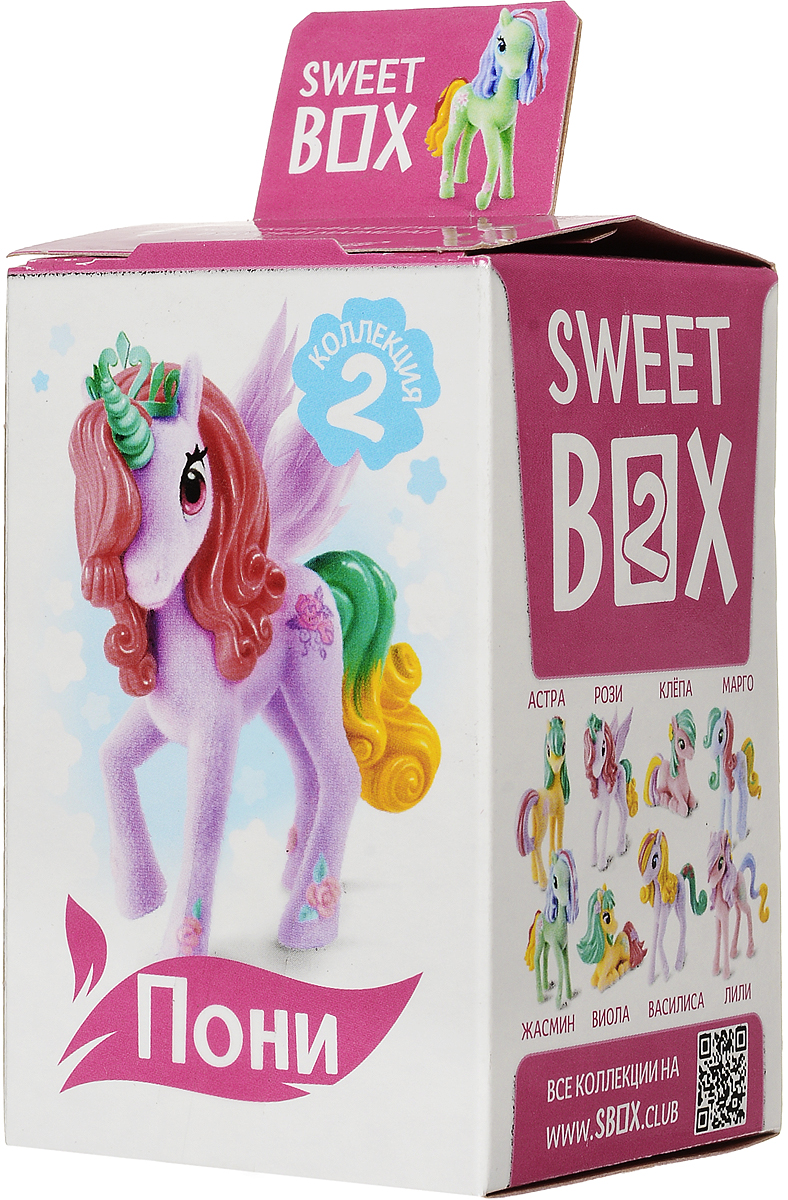Sweet Box Пони на ладони мармелад жевательный с игрушкой, 10 гУТ16566 Sweet Box Пони на ладони мармелад жевательный с игрушкой, 10 гУТ16566Вкусный мармелад с натуральным соком и игрушка - что может быть лучше? В коробочке малыша ждет игрушка и жевательный мармелад. Соберите всю коллекцию удивительных лошадок!Внимание! Игрушка предназначена для детей старше 3-х лет.