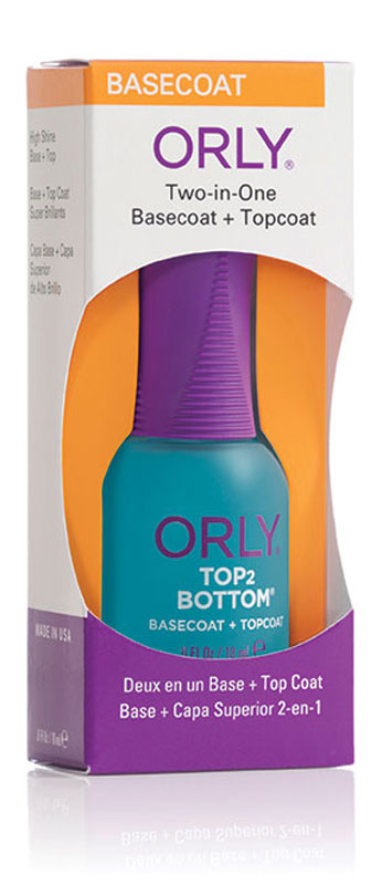 Orly Базовое и верхнее покрытие для ногтей Top 2 Bottom, 18 мл24130 Orly Базовое и верхнее покрытие для ногтей Top 2 Bottom, 18 мл24130Универсальное средство Orly Top 2 Bottom является одновременно базовым и верхним покрытием. Улучшает сцепление лака с натуральным ногтем, защищает лаковое покрытие и придает ему блеск.Товар сертифицирован.