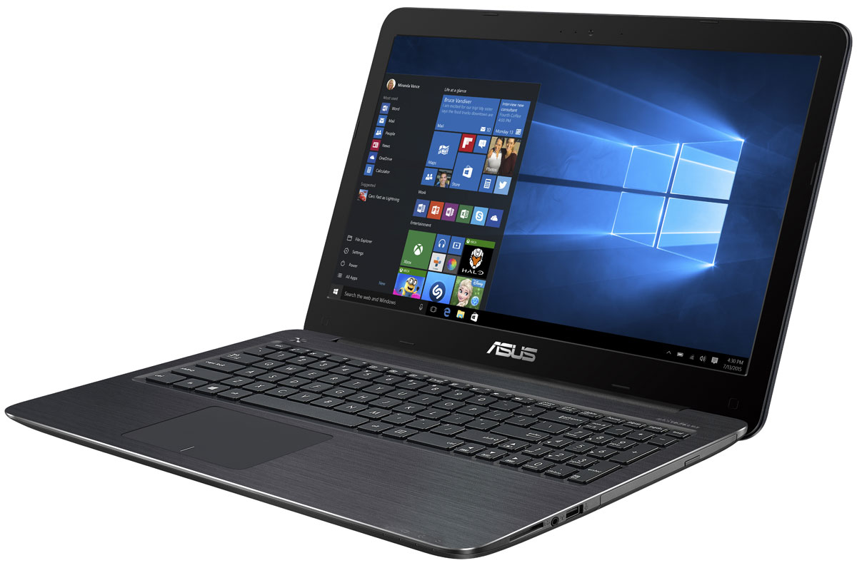 ASUS VivoBook X556UQ, Brown (X556UQ-XO256T)X556UQ-XO256T ASUS VivoBook X556UQ, Brown (X556UQ-XO256T)X556UQ-XO256TВысокая вычислительная мощь ноутбука Asus VivoBook X556UQ гарантирует быструю работу любых, даже самых ресурсоемких, приложений.Разработанная специалистами Asus технология Splendid позволяет быстро настраивать параметры дисплея в соответствии с текущими задачами и условиями, чтобы получить максимально качественное изображение. Она предлагает выбрать один из нескольких предустановленных режимов, каждый из которых оптимизирован под определенные приложения (фильмы, работа с текстом и т.д).Ноутбуки Asus серии X оснащаются качественной матрицей с разрешением вплоть до Full HD (1920x1080), которая дает возможность выводить изображение с высоким уровнем детализации. В специальном режиме Eye Care реализована фильтрация синей составляющей видимого спектра для повышения комфорта при чтении.Ноутбуки серии X556 оснащаются литий-полимерной батарей, которая поддерживает свыше 700 циклов зарядки, то есть в 2,5 раза больше, чем у стандартных литий-ионных аккумуляторов.Данная модель оборудована разъемами USB 3.0 Type-C, HDMI и VGA, а также кард-ридером SD/SDHC/SDXC для полной совместимости с широким спектром периферийных устройств. Компактный разъем USB Type-C имеет специальную конструкцию, которая позволяет подключать USB-кабель к ноутбуку любой стороной. При этом этот порт работает на скорости до 5 Гбит/с, то есть в 10 раз быстрее, чем USB 2.0. Это означает быструю передачу больших объемов информации, например видеофайлов.Ноутбуки X-серии оснащены полноразмерной клавиатурой с эргономичными клавишами. Оптимальный ход клавиш (1,8 мм) способствует точному отклику на нажатие, а благодаря цельной конструкции клавиатура не прогибается. Тачпад ноутбука поддерживает множество жестов: прикосновение, скроллинг, масштабирование, перетаскивание и т.д. За их корректное и быстрое распознавание отвечает специальная технология Asus Smart Gesture. Ключевой особенностью ноутбуков Asus с технологией IceCool является то, что горячие компоненты размещены подальше от рук пользователя, поэтому верхняя часть корпуса всегда остается комфортно прохладной.В данном ноутбуке реализована разработанная специалистами Asus технология SonicMaster, представляющая собой комплекс аппаратных и программных средств улучшения качества звука.Для настройки звучания служит функция Audio Wizard, предлагающая выбрать один из пяти вариантов работы аудиосистемы, каждый из которых идеально подходит для определенного типа приложений (музыка, фильмы, игры и т.д.). Точные характеристики зависят от модификации.Ноутбук сертифицирован EAC и имеет русифицированную клавиатуру и Руководство пользователя.