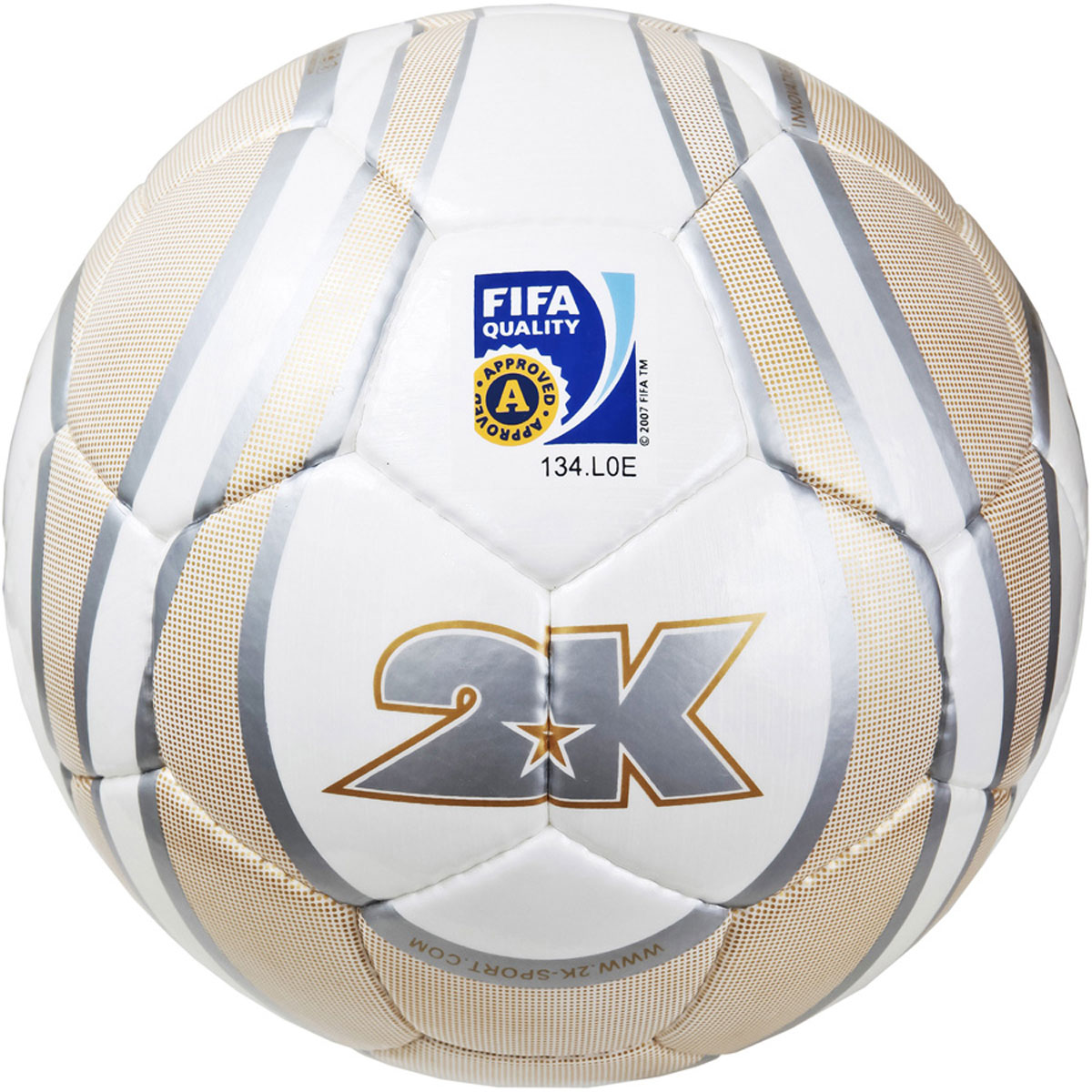 Мяч футбольный 2K Sport Parity, цвет: белый, золотистый, серый. Размер 5127075F Мяч футбольный 2K Sport Parity, цвет: белый, золотистый, серый. Размер 5127075FПрофессиональный мяч 2K Sport Parity одобрен FIFA для проведения соревнований высшего уровня.Верх изделия выполнен из ЭВА и полиуретана. Четырехслойная текстильная подложка. Мяч имеет бесшовную бутиловую камеру с бутиловым ниппелем. Ручная сшивка панелей.Сертификат FIFA Approved.