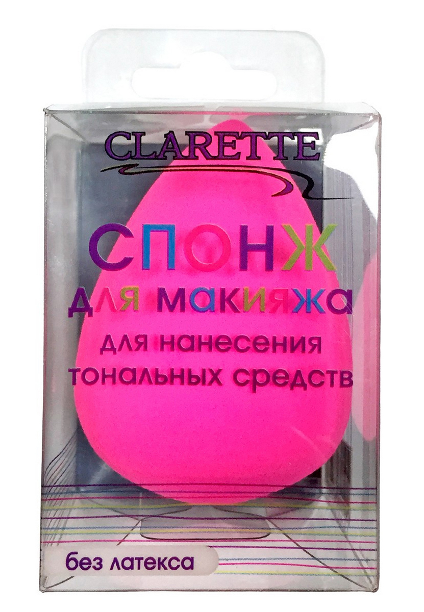 Clarette Спонж для макияжа,розовыйCMS 503 Clarette Спонж для макияжа,розовыйCMS 503Спонж для макияжа Clarette - специальный каплеобразный спонж для нанесения тональных средств.С помощью спонжа можно наносить тени, кремы различной плотности, легкиетонирующие эмульсии, различные кремовые скульптурирующие средства,кремовые бронзеры, ВВ – кремы.С помощью спонжа вы можете смешивать разные компоненты - основу итональное средство для макияжа в нужной пропорции.Спонж подходит для наслаивания средства, создания разной плотностинанесения на разных участках кожи.Спонж Clarette не содержит латекса.