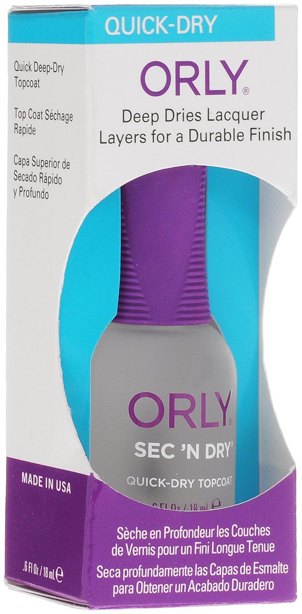 Orly Сушка с проникающим эффектом Secn Dry, 18 мл24310 Orly Сушка с проникающим эффектом Secn Dry, 18 мл24310Прозрачное бесцветное верхнее покрытие Orly Secn Dry, ускоряющее процесс высыхания лака. Полимер, входящий в состав средства, способен проникать через все слои цветного лака, что позволяет высушить его изнутри.Способ применения: нанести 1-2 слоя средства поверх лакового или базового покрытия. Характеристики:Объем: 18 мл. Артикул: 44310. Производитель: США. Товар сертифицирован.Состав: бутилацетат, этилацетат, ацетобутират целлюлозы, изопропил, тосиламид- эпоксидная смола, триметилпентанил диизобутират, диметикон, краситель.