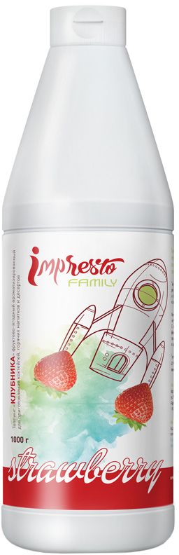 Impresto Family Топпинг Клубника, 1 лSTPPN0-000024 Impresto Family Топпинг Клубника, 1 лSTPPN0-000024Живой, сладко-соблазнительный, напоминающий о детстве вкус домашнего клубничного варенья. Восхитительное летнее лакомство приглашает насладиться сочной мякотью ягод.Не содержит ГМО.