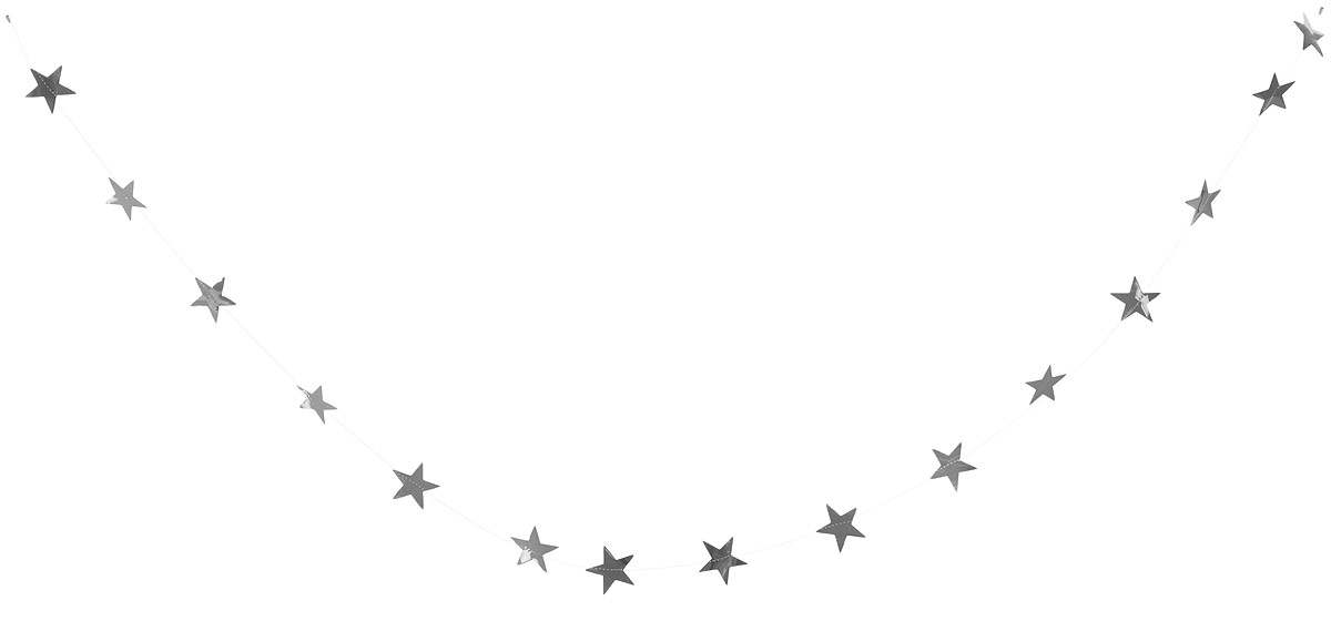 Гирлянда декоративная Winter Wings Звездочки, цвет: серебряный, 8 см х 2,7 мN09163_серебряный Гирлянда декоративная Winter Wings Звездочки, цвет: серебряный, 8 см х 2,7 мN09163_серебряныйНовогодняя декоративная растяжка Winter Wings Звездочки прекрасно подойдет для декора дома и праздничной елки. Украшение выполнено из ПВХ. С помощью пластиковых колец растяжку можно повесить в любом понравившемся вам месте.Новогодние украшения несут в себе волшебство и красоту праздника. Они помогут вам украсить дом к предстоящим праздникам и оживить интерьер по вашему вкусу. Создайте в доме атмосферу тепла, веселья и радости, украшая его всей семьей.
