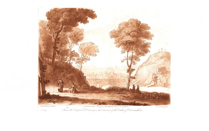 Лист 194. Пейзаж. Офорт, меццо-тинто. Англия, Лондон, 1777 год