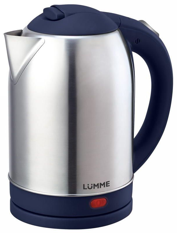 Lumme LU-219, Blue Sapphire электрочайникLU-219 Lumme LU-219, Blue Sapphire электрочайникLU-219Вместительный металлический чайник Lumme LU-219 объемом 2.0 литра из высококачественной нержавеющей стали.Пищевая нержавеющая сталь способствует сохранению природного вкуса и натуральных свойств воды. Для быстрого закипания чайник оснащен нагревательным элементом мощностью 1,7 кВатт, защищенного плоским стальным дном для равномерности нагрева, противостояния накипи, коррозии и для большего удобства в уходе.Система автоматического отключения при закипании или недостаточном количестве воды заметно продлит срок работы чайника. Чайник оснащен базой питания, позволяющей брать его с любой стороны или вращать на 360 градусов, что делает прибор совершенно безопасным, а его эксплуатацию комфортной.