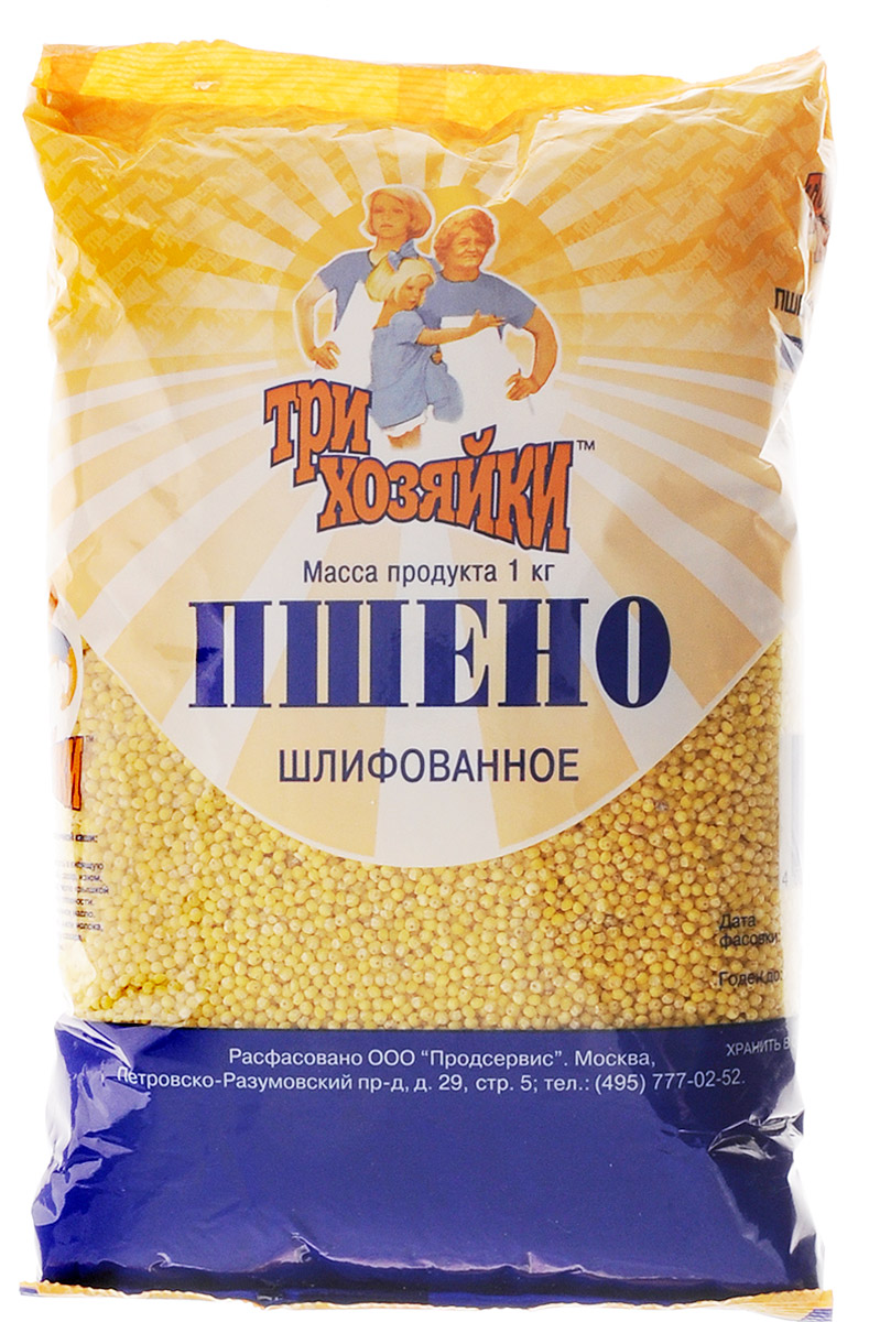 Три хозяйки пшено шлифованное, 1 кг543 Три хозяйки пшено шлифованное, 1 кг543Изготовлено из высококачественного сырья