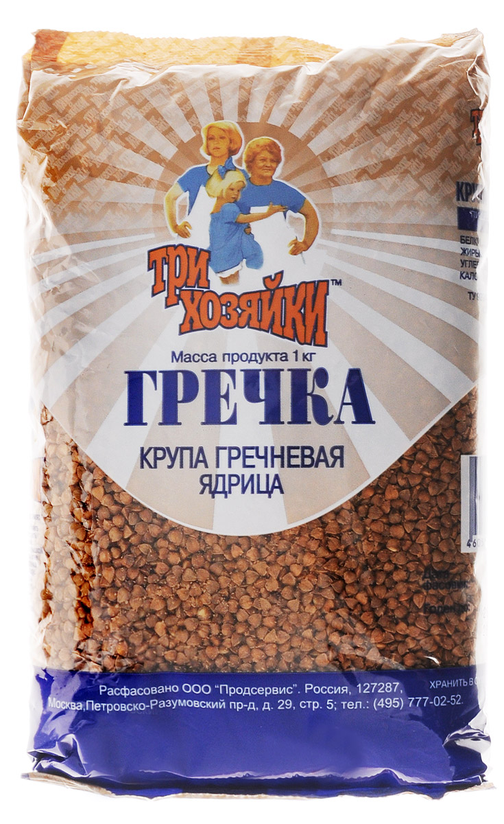 где купить Три хозяйки гречка ядрица, 1 кг по лучшей цене