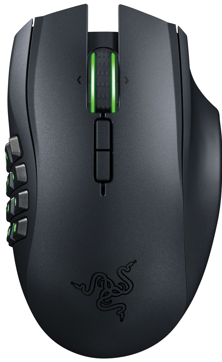 Razer Naga Epic Chroma мышь игроваяRZ01-01230100-R3G1 Razer Naga Epic Chroma мышь игроваяRZ01-01230100-R3G1Благодаря огромному количеству кнопок на боковой матрице для большого пальца, Razer Naga Epic Chroma пользуется невероятной популярностью среди игроков MMO по всему миру, а это, наряду с гибкостью беспроводных игровых технологий, превращает эту мышь в настоящую и беспрецедентную икону MMO.Колесо прокрутки с наклоном, улучшенная механика кнопок в матрице под большой палец и большое количество программируемых кнопок — все это невероятно расширяет арсенал точных инструментов на кончиках ваших пальцев. Идеальная эргономика, настраиваемая подсветка Chroma и интуитивный внутриигровой оверлей — эта легендарная игровая мышь для ММО идеально сидит в ладони и индивидуально настраивается под ваш стиль игры.Razer Naga Epic Chroma обладает подсветкой Chroma колеса прокрутки и боковой кнопочной панели — функцию, дающую возможность индивидуальной настройки цвета при помощи сервиса Razer Synapse 2.0. Эта универсальная эргономичная игровая мышь для ММО имеет в общей сложности 19 кнопок, 12 из которых — механические кнопки боковой панели. Мышь оснащена лазерным сенсором 4G (четвертого поколения) с разрешением 8200 dpi, способна работать на скорости до 200 дюймов в секунду, с ускорением до 50 g и как в беспроводном режиме с частотой опроса в 1000 Гц, так и проводном, благодаря легкому кабелю в защитной оплетке.Игровая мышь Razer Naga Epic Chroma также поддерживает Razer Synapse 2.0: Статистика и Карта кликов, обновлённое ПО, использующее облачный сервис Razer, которое позволяет отслеживать такие данные, как игровое время, нажатие кнопок, пройденное расстояние, общее давление, оказанное во время игры, и другие показатели. Эти данные будут особенно полезны для пользователей Razer Naga Epic Chroma и позволят облегчить настройку геймплея и интерфейса, а также увеличат точность и быстроту реакции.В любой MMO важно: чем больше инструментов под рукой, тем больше преимуществ в игре. Razer Naga Epic Chroma имеет в общей сложности 19 кнопок, включая культовую боковую матрицу Razer Naga с 12 кнопками под большой палец — максимально готовый к действию арсенал. Новые возможности настройки раскладок и доступ к еще большему количеству функций — это гарантия нажатия нужной кнопки в нужное время.Беспроводная игровая технология Razer Naga Epic Chroma — это движение без границ и без компромиссов в плане управляемости и точности мыши. При скорости отклика, равной 1 мс, как с проводом, так и без него, ваша Razer Naga Epic Chroma всегда работает на пике своих возможностей. Более того, как только начинает падать заряд аккумулятора, достаточно подключиться к USB-разъему, и ваша Razer Naga Epic Chroma подзарядится в процессе игры — никаких простоев и задержек.Благодаря настраиваемой подсветке Chroma для колеса прокрутки и боковой матрицы вы можете выбирать из огромной палитры цветов, выделяя свою Razer Naga Epic Chroma среди остальных. Каждый модуль имеет независимое управление в Razer Synapse, поэтому ваша уникальная мышка может стать средством выражением исключительно вашего характера.
