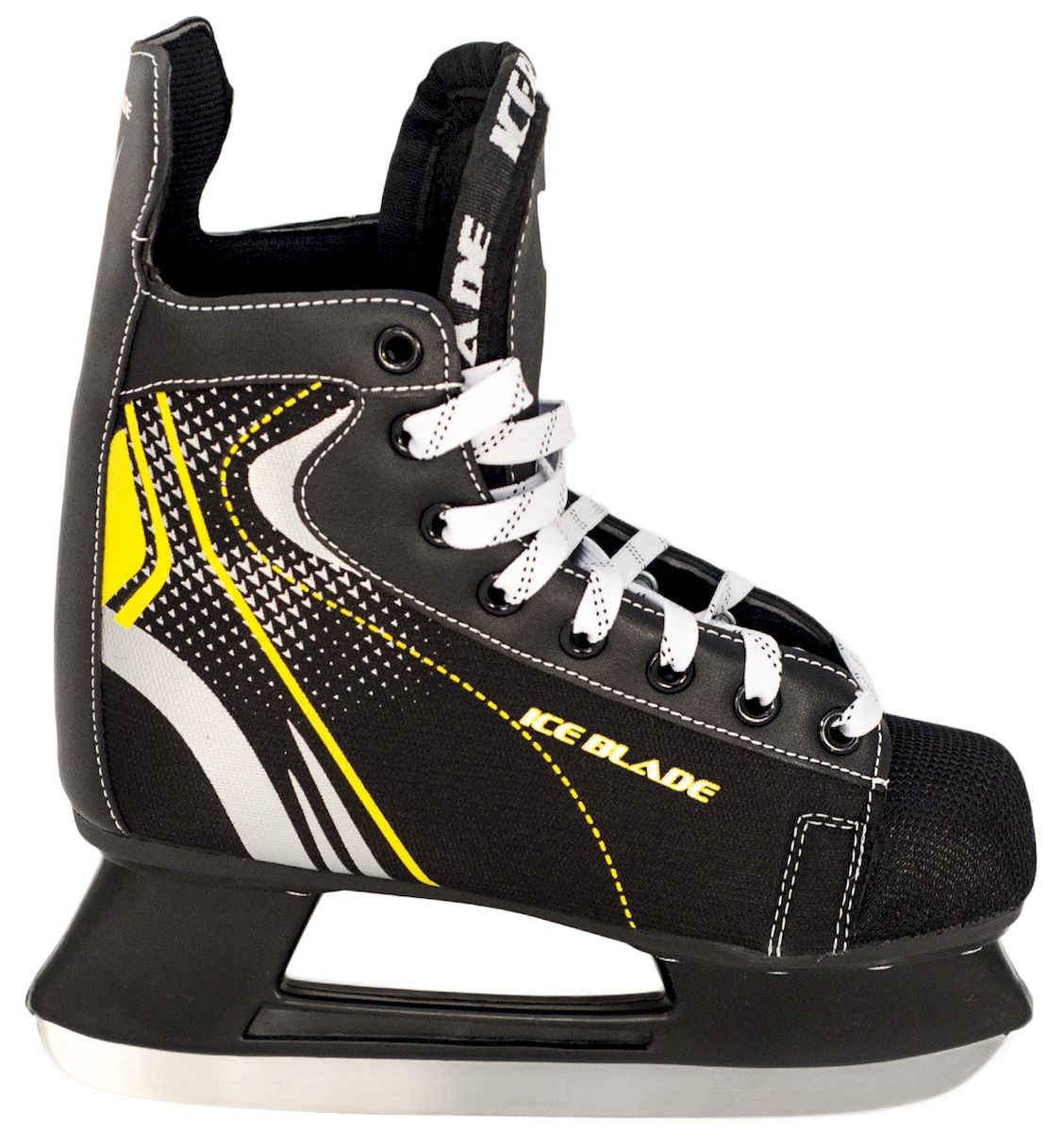 Коньки хоккейные Ice Blade Shark, цвет: черный, желтый. УТ-00006841. Размер 34
