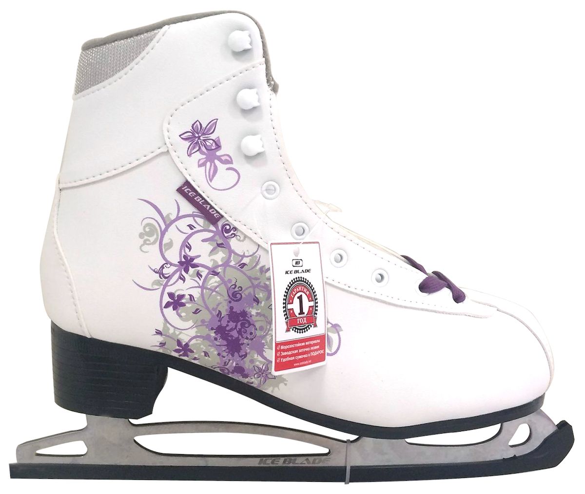 Коньки фигурные Ice Blade Sochi, цвет: белый, фиолетовый. УТ-00004988. Размер 32