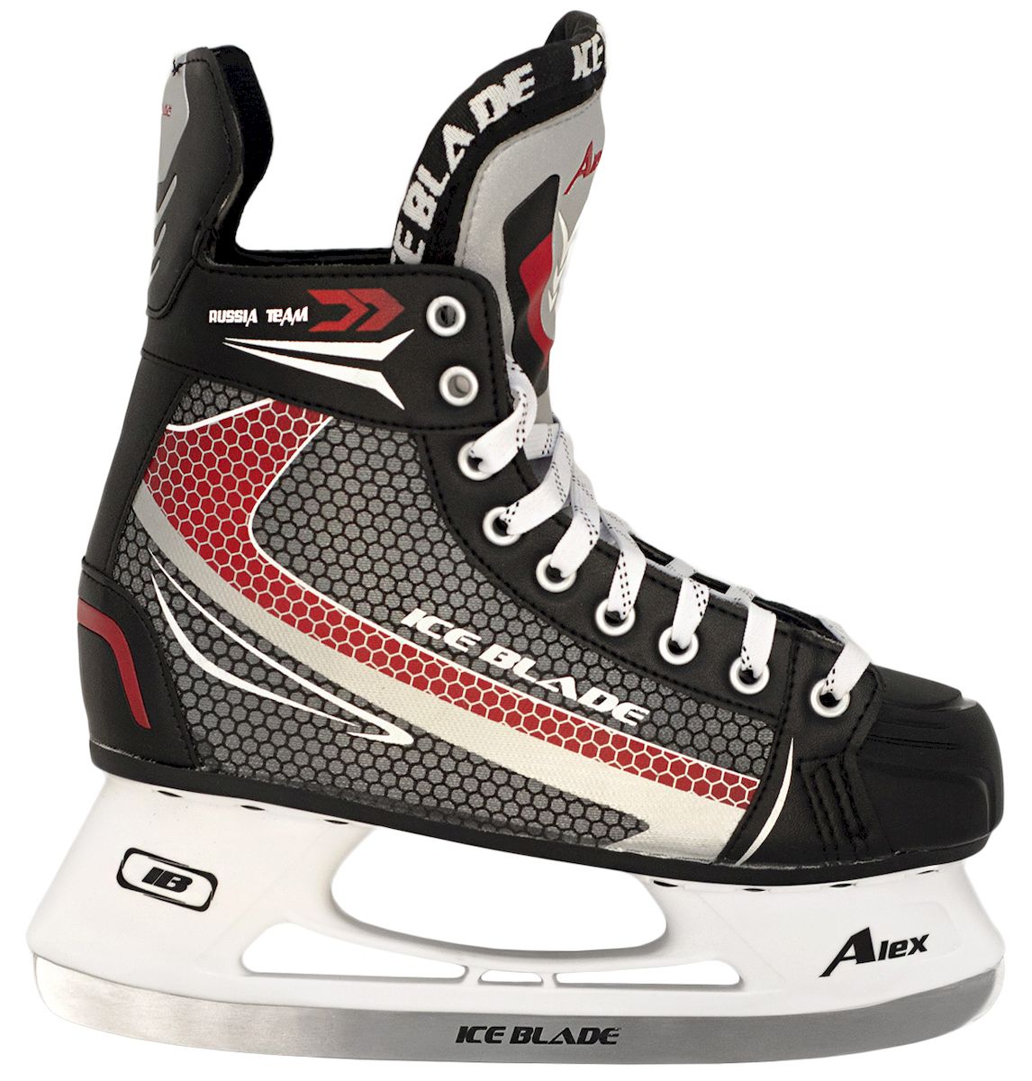 Коньки хоккейные Ice Blade Alex New, цвет: черный, красный, серый. УТ-00006868. Размер 37