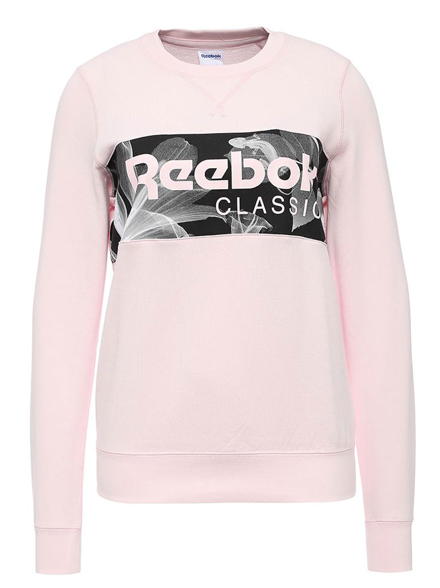 Свитшот женский Reebok F Floral Crew, цвет: розовый. AY0446. Размер XS (40)AY0446 Свитшот женский Reebok F Floral Crew, цвет: розовый. AY0446. Размер XS (40)AY0446В этом свитшоте Floral Graphic классического кроя с круглым воротом, манжетами в рубчик и изящным ретро-принтом спереди вы будете выглядеть стильно и уместно в любой ситуации. Облегающий крой придает стилю эффектности. Классический круглый ворот делает этот свишот отличным дополнением любого повседневного образа. Крой бойфренд гарантирует комфорт.