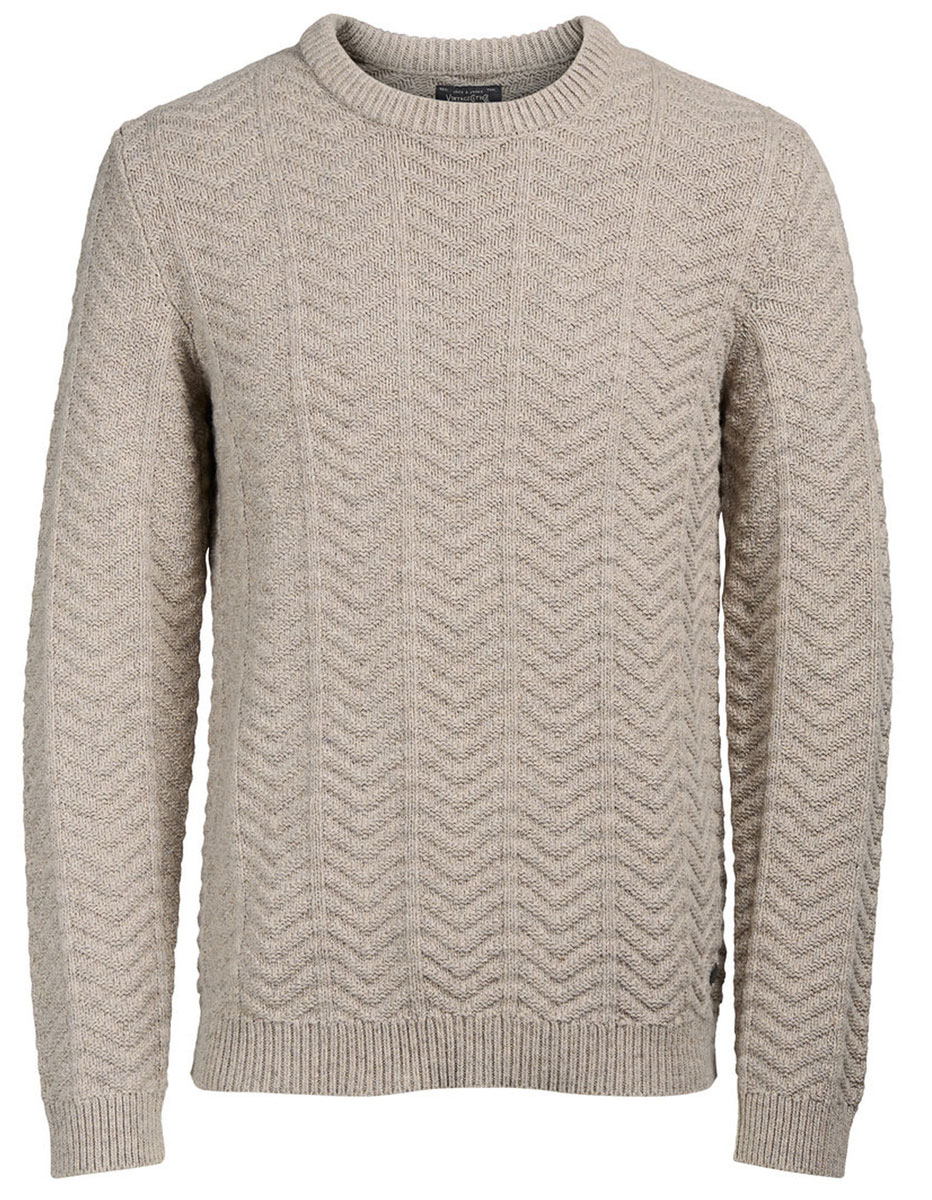Джемпер мужской Jack & Jones, цвет: бежевый. 12109874. Размер XL (50)12109874_Oatmeal Джемпер мужской Jack & Jones, цвет: бежевый. 12109874. Размер XL (50)12109874_OatmealОригинальный мужской джемпер Jack & Jones, изготовлен из высококачественной пряжи из хлопка, нейлона и шерсти. Модель с круглым воротником и длинными рукавами великолепно подойдет для создания современного образа в стиле Casual. Горловина, манжеты рукавов и низ свитера связаны резинкой.