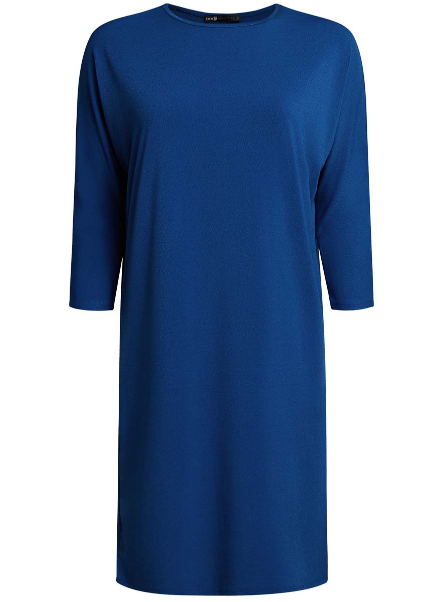 Платье oodji Collection, цвет: синий. 24008311/46064/7500N. Размер S (44)
