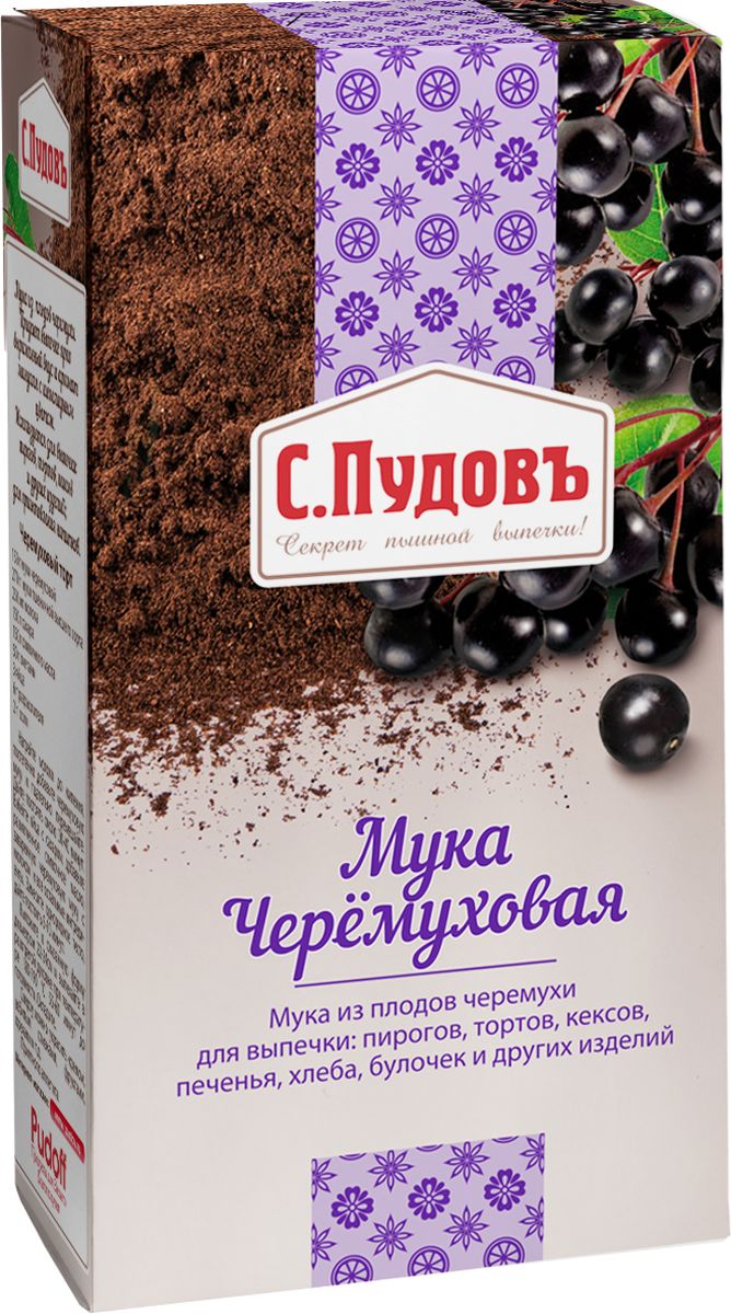 Пудовъ мука черемуховая, 150 г4607012296306 Пудовъ мука черемуховая, 150 г4607012296306Мука из плодов черемухи придает выпечке ярко выраженный вкус и аромат миндаля с шоколадным цветом. Используется для выпечки пирогов, тортов, кексов и других изделий; для приготовления напитков. Черемуховую муку можно добавить при выпечке хлеба. Хлеб приобретет фруктово-миндальный аромат, а его вкусовые качества возрастут. Белки - 8,0 г. Жиры - 0,0 г. Углеводы - 22,0 г. Энергетическая ценность - 120 кКал.