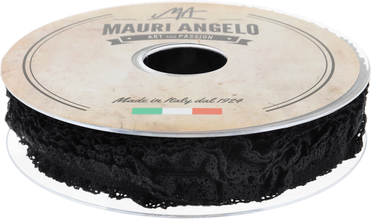 Лента кружевная Mauri Angelo, цвет: черный, 1,4 см х 20 м. MR1317EL/PL/410MR1317EL/PL/410 Лента кружевная Mauri Angelo, цвет: черный, 1,4 см х 20 м. MR1317EL/PL/410MR1317EL/PL/410Декоративная кружевная лента Mauri Angelo выполнена из высококачественных материалов. Кружево применяется для отделки одежды, постельного белья, а также в оформлении интерьера, декоративных панно, скатертей, тюлей, покрывал. Главные особенности кружева - воздушность, тонкость, эластичность, узорность.Такая лента станет незаменимым элементом в создании рукотворного шедевра.