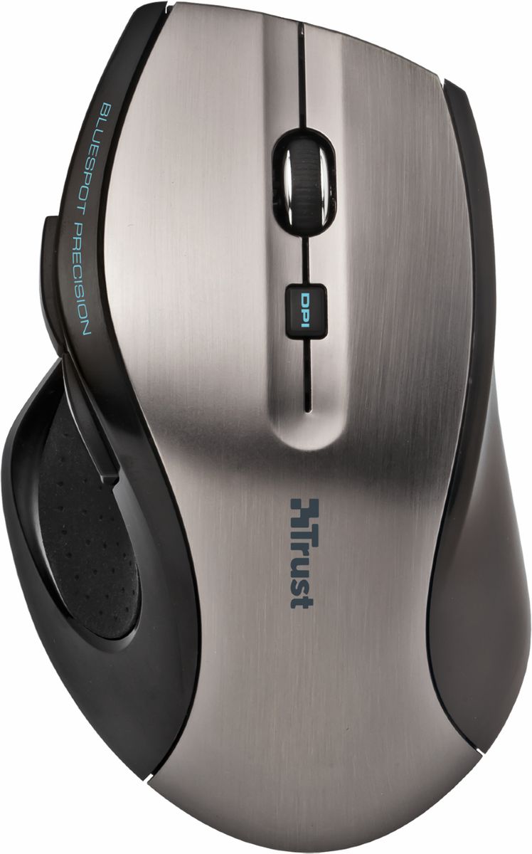 Trust MaxTrack Wireless Mouse, Silver Black мышь