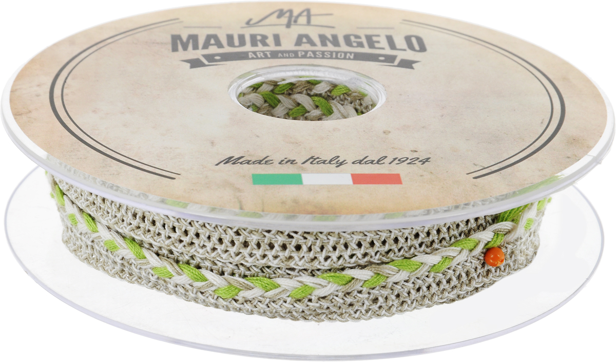 Лента кружевная Mauri Angelo, цвет: серый, салатовый, 1,3 см х 10 мMR8861/10_серый, салатовый Лента кружевная Mauri Angelo, цвет: серый, салатовый, 1,3 см х 10 мMR8861/10_серый, салатовыйДекоративная кружевная лента Mauri Angelo - текстильное изделие без тканой основы, в котором ажурный орнамент и изображения образуются в результате переплетения нитей. Кружево применяется для отделки одежды, белья в виде окаймления или вставок, а также в оформлении интерьера, декоративных панно, скатертей, тюлей, покрывал. Главные особенности кружева - воздушность, тонкость, эластичность, узорность.Декоративная кружевная лента Mauri Angelo станет незаменимым элементом в создании рукотворного шедевра. Ширина: 1,3 см.Длина: 10 м.
