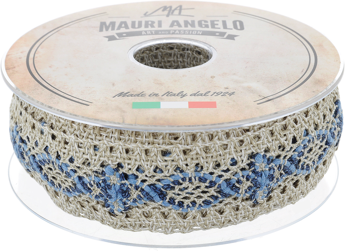Лента кружевная Mauri Angelo, цвет: серый, синий, белый, 3,6 см х 10 мMR3498/PL/4_серый, синий, белый Лента кружевная Mauri Angelo, цвет: серый, синий, белый, 3,6 см х 10 мMR3498/PL/4_серый, синий, белыйДекоративная кружевная лента Mauri Angelo - текстильное изделие без тканой основы, в котором ажурный орнамент и изображения образуются в результате переплетения нитей. Кружево применяется для отделки одежды, белья в виде окаймления или вставок, а также в оформлении интерьера, декоративных панно, скатертей, тюлей, покрывал. Главные особенности кружева - воздушность, тонкость, эластичность, узорность.Декоративная кружевная лента Mauri Angelo станет незаменимым элементом в создании рукотворного шедевра. Ширина: 3,6 см.Длина: 10 м.