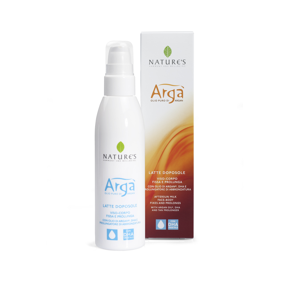 Молочко для тела после загара Natures Arga, 200 мл60150929 Молочко для тела после загара Natures Arga, 200 мл60150929Легкая шелковистая текстура спрея на основе масла Арганы богатым смягчающими и антиоксидантными ингредиентами ? идеальное средство для защиты от разрушительной стихии солнца, ветра и соленой воды. Успокаивает, питает и увлажняет кожу. Снимает раздражение и ощущение перегрева, быстро впитывается, не оставляя жирного блеска и липкости. Богатая комбинация активных компонентов DHA растительного происхождения, комплекс Олеоил-Тирозина (Oleoyl-Tyrosine) и масла Люфы (Loofah Oil) не только усиливают загар, придавая коже яркий сияющий оттенок, но и дарят немедленное ощущение свежести и комфорта.
