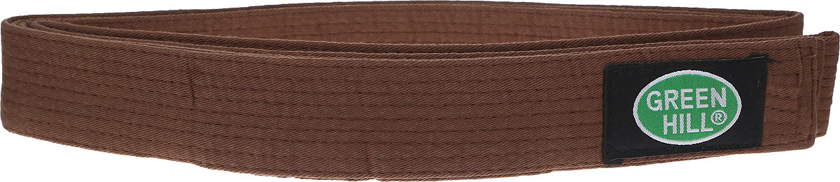 Пояс для карате Green Hill, цвет: коричневый. G-1014F. Размер 280G-1014F Пояс для карате Green Hill, цвет: коричневый. G-1014F. Размер 280G-1014FПояс для карате Green Hill - универсальный пояс для кимоно. Пояс выполнен из плотного хлопкового материала с многорядной прострочкой. Модель дополнена текстильной нашивкой с названием бренда.