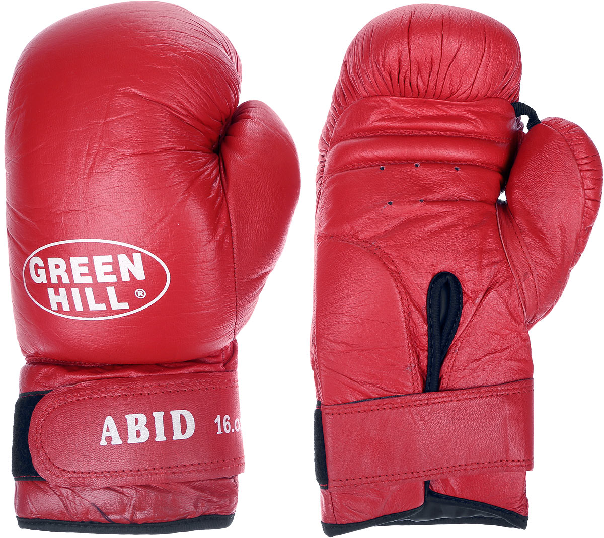 Перчатки боксерские Green Hill Abid, цвет: красный, белый. Вес 16 унцийBGA-2024 Перчатки боксерские Green Hill Abid, цвет: красный, белый. Вес 16 унцийBGA-2024Боксерские тренировочные перчатки Green Hill Abid выполнены из натуральной кожи. Они отлично подойдут для начинающих спортсменов. Мягкий наполнитель из очеса предотвращает любые травмы. Отверстия в районе ладони обеспечивают вентиляцию. Широкий ремень, охватывая запястье, полностью оборачивается вокруг манжеты, благодаря чему создается дополнительная защита лучезапястного сустава от травмирования. Застежка на липучке способствует быстрому и удобному одеванию перчаток, плотно фиксирует перчатки на руке.