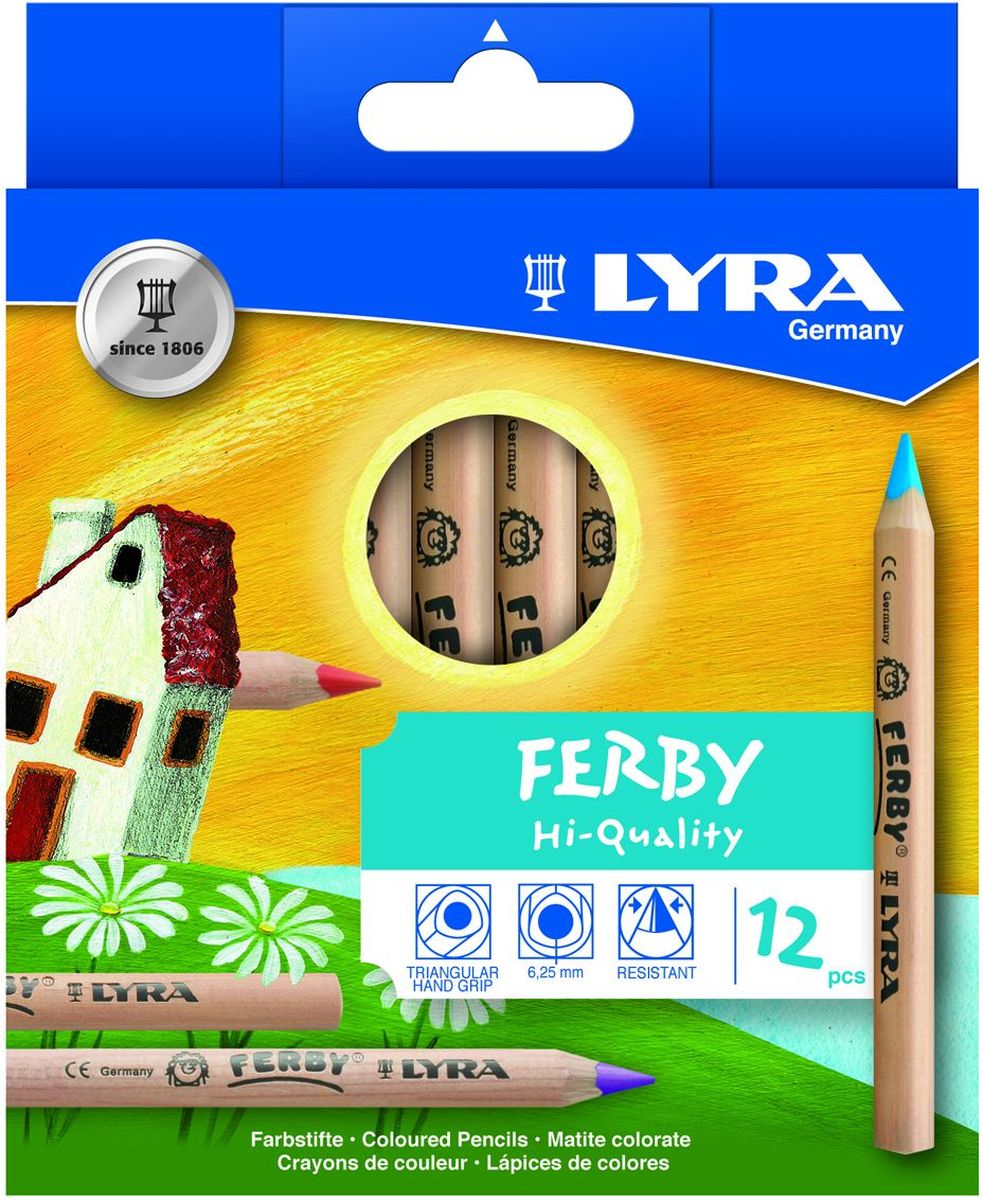 Lyra Набор цветных карандашей Ferby Nature 12 штL3611120 Lyra Набор цветных карандашей Ferby Nature 12 штL3611120Набор Lyra Ferby Nature включает 12 цветных карандашей из натурального нелакированного дерева. Длина карандаша 120 мм, высокопигментный грифель, эргономичная треугольная форма сечения карандаша, 6,25 мм диаметр грифеля.