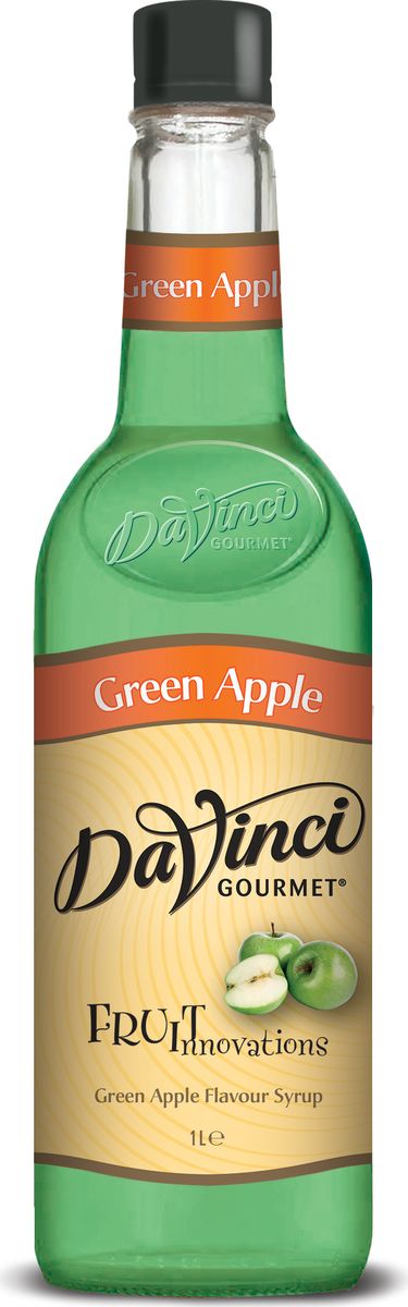 DaVinci Зеленое яблоко сироп, 1 л20393758 DaVinci Зеленое яблоко сироп, 1 л20393758Компания DaVinci Gourmet родилась в самой гуще зарождающейся кофейной культуры - в американском Сиэтле в 1989 году. Целью бренда было поддержать развитие кофейной индустрии, подогреть интерес общественности к новому тренду. DaVinci Gourmet создала абсолютно новую линейку ароматизированных сиропов и соусов, чью популярность до сих пор не удалось превзойти ни одной марке. Аромат яблочного желе, во вкусе - яблочное повидло.Идеально подходит для кофейных напитков с содержанием молока и сливок, чая, десертов, лимонадов, безалкогольных и алкогольных коктейлей.