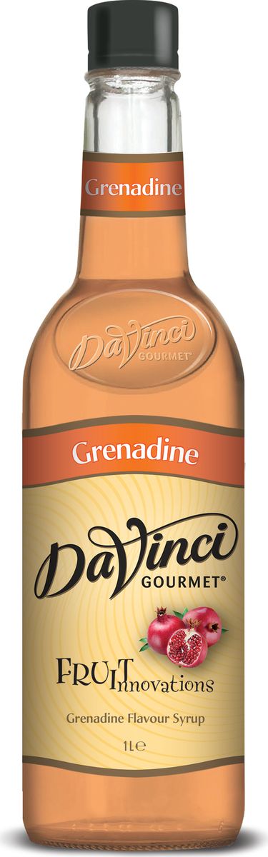 DaVinci Гренадин сироп, 1 л20393759 DaVinci Гренадин сироп, 1 л20393759Сироп Da Vinci - британский продукт, который подсластит ваш чудесный кофе и подарит великолепный аромат граната. Лакомство изготовлено из высококачественного сырья, а его производство происходит на самом современном оборудовании. В аромате сок спелого граната, вкус яркий, кислотный, дополненный сладостью сахарного тростника. Лакомство разливается в оригинальные пластиковые бутылки, которые удобно хранить на кухне.