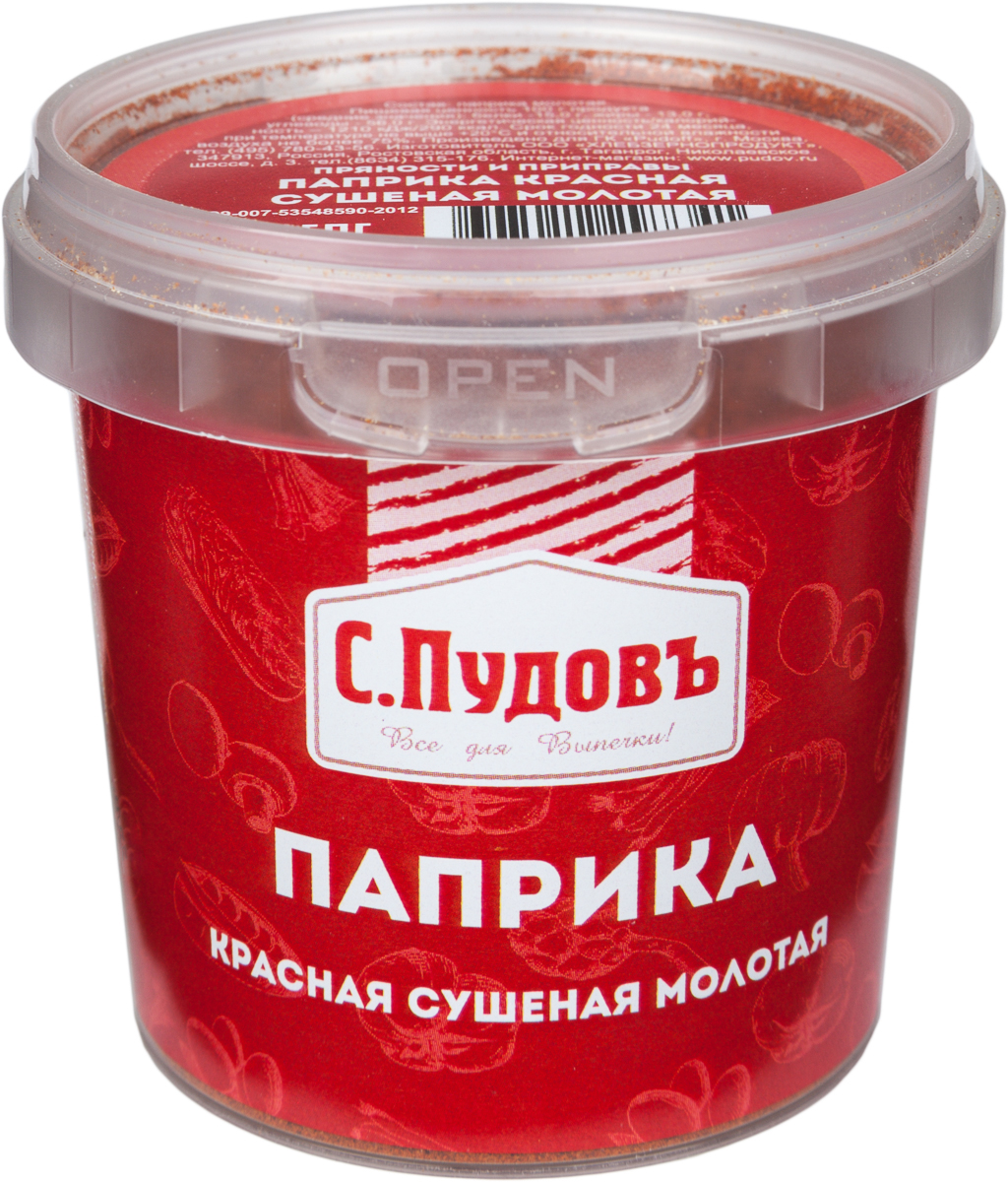 Пудовъ паприка красная сушеная молотая, 80 г