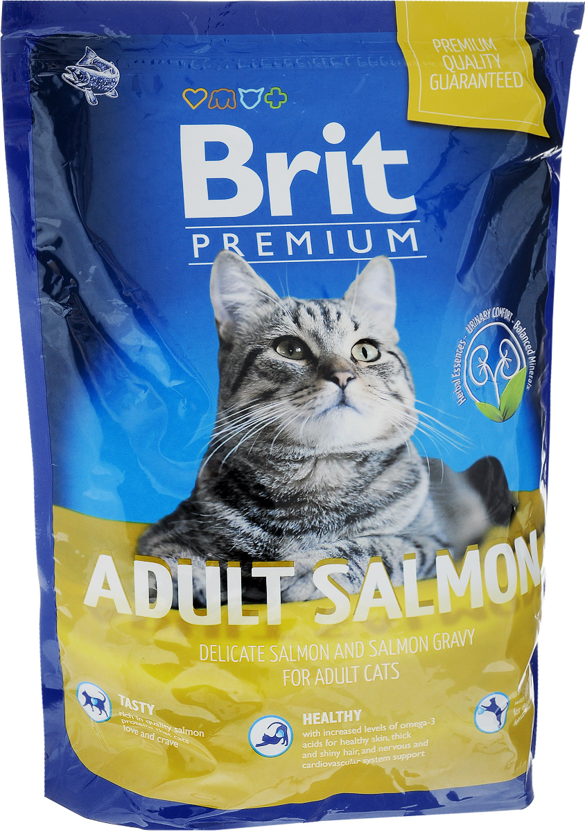 Корм сухой Brit Premium для взрослых кошек, с лососем, 1,5 кг110312 Корм сухой Brit Premium для взрослых кошек, с лососем, 1,5 кг110312Полноценный сбалансированный корм Brit Premium подходит для взрослых кошек всех пород. Корм изготовлен на основе лосося. Не содержит пшеницу. Легко переваривается и усваивается.Товар сертифицирован.