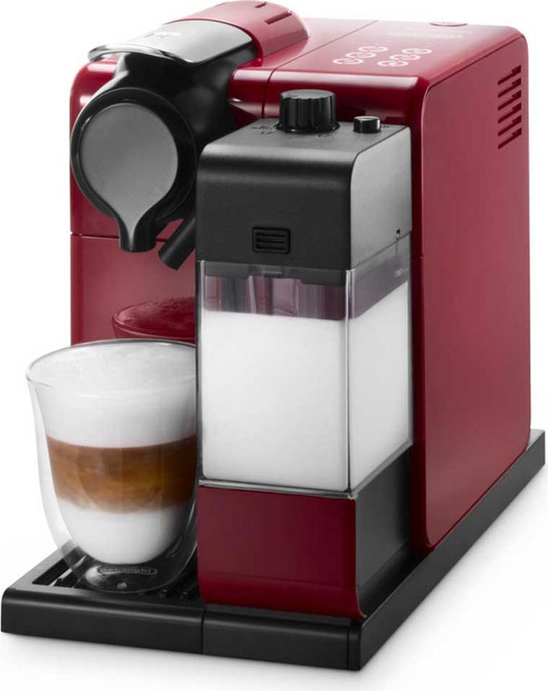 DeLonghi EN550.R Nespresso Lattissima Touch, Red кофеварка0132193186 DeLonghi EN550.R Nespresso Lattissima Touch, Red кофеварка0132193186Кофемашина DeLonghi Lattissima Touch EN 550 позволит вам приготовить любимые кофейно-молочные напитки у себя дома всего одним касанием. Создавайте оригинальные рецепты с новой функцией приготовления молочной пенки. Предусмотрены программы приготовления капучино, латте-макиато, ристретто, эспрессо, кофе лунго и горячего молока. Можно настроить и сохранить в памяти машины количество кофе и молока на одну порцию для каждого из шести видов напитков. Функция автоматического отключения экономит электроэнергию.